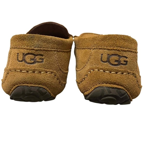 Ugg Sz 8 Alder Tan Suede Faux Shearling Lined Slippers - Picture 3 of 6